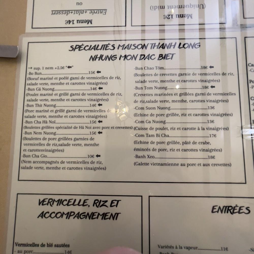 Thanh Long Restaurant - Menu Image 3